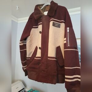 jacquard wool-blend bomber jacket from Scotch & Soda mens xxl